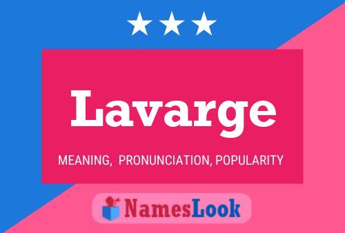 ملصق اسم Lavarge