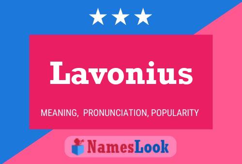 ملصق اسم Lavonius