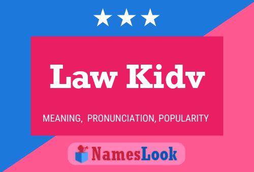 ملصق اسم Law Kidv