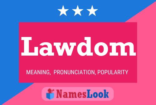 ملصق اسم Lawdom