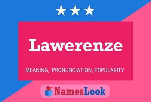 ملصق اسم Lawerenze