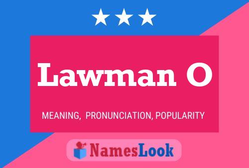 ملصق اسم Lawman O