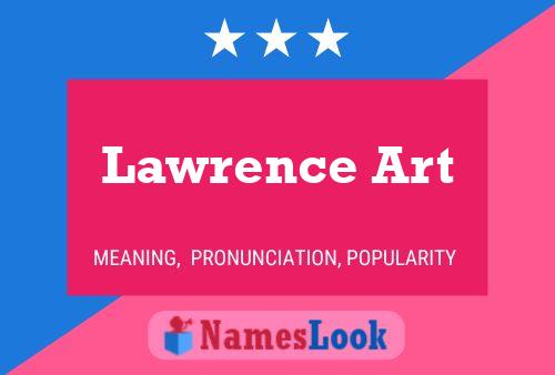 ملصق اسم Lawrence Art