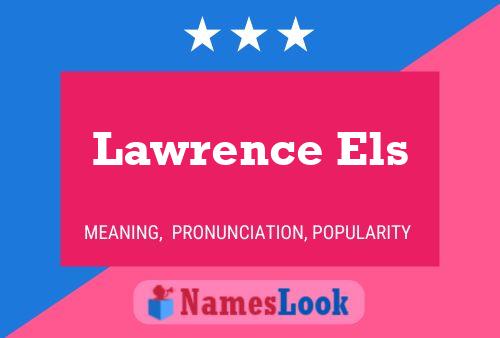 ملصق اسم Lawrence Els