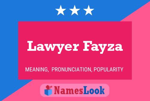 ملصق اسم Lawyer Fayza