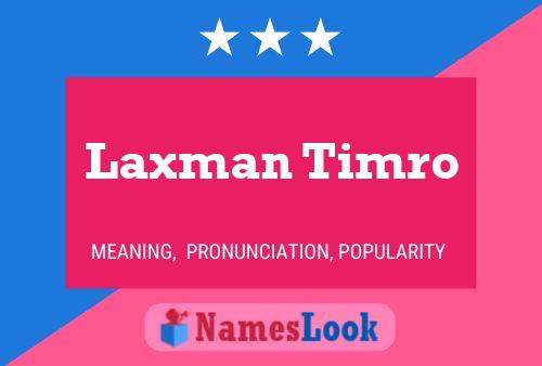 ملصق اسم Laxman Timro