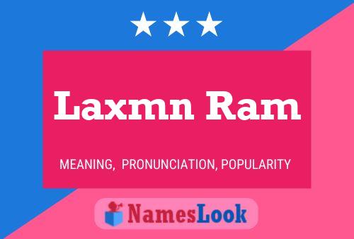 ملصق اسم Laxmn Ram