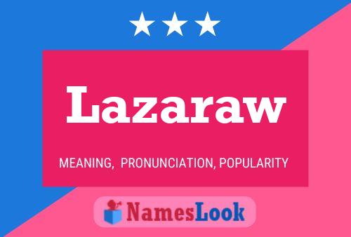 ملصق اسم Lazaraw