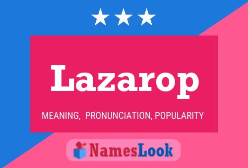 ملصق اسم Lazarop