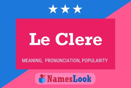 ملصق اسم Le Clere