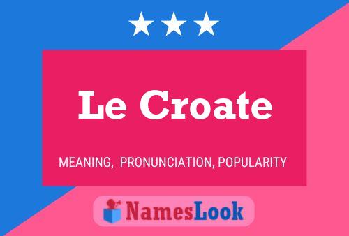 ملصق اسم Le Croate