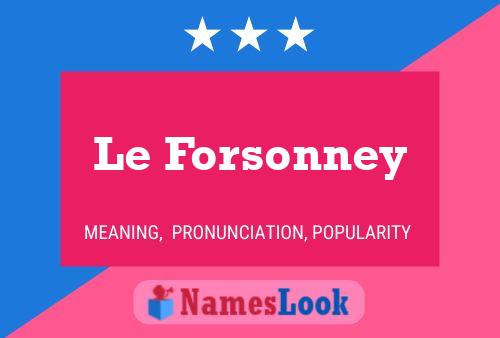 ملصق اسم Le Forsonney