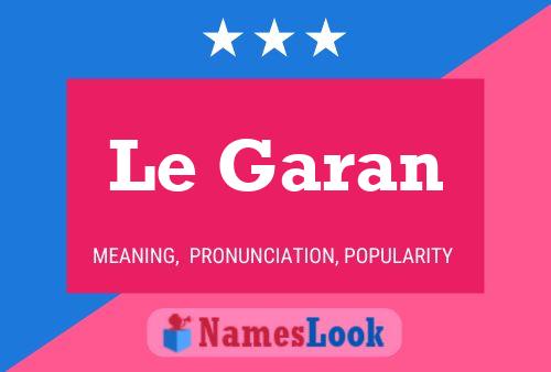 ملصق اسم Le Garan