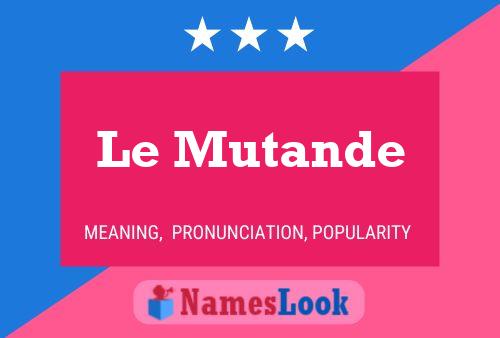 ملصق اسم Le Mutande