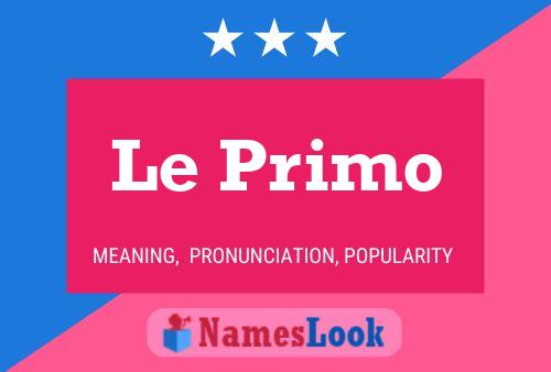 ملصق اسم Le Primo