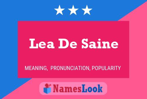 ملصق اسم Lea De Saine