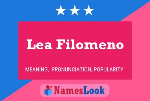 ملصق اسم Lea Filomeno