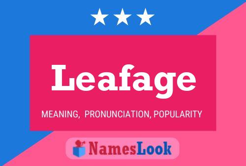 ملصق اسم Leafage