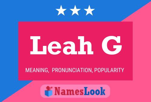 ملصق اسم Leah G