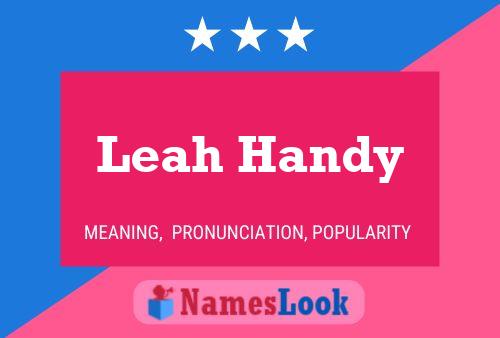 ملصق اسم Leah Handy