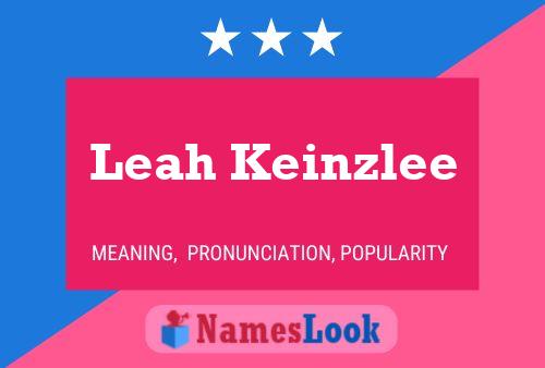 ملصق اسم Leah Keinzlee