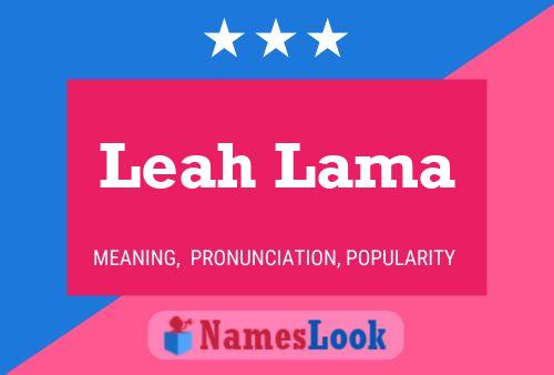 ملصق اسم Leah Lama