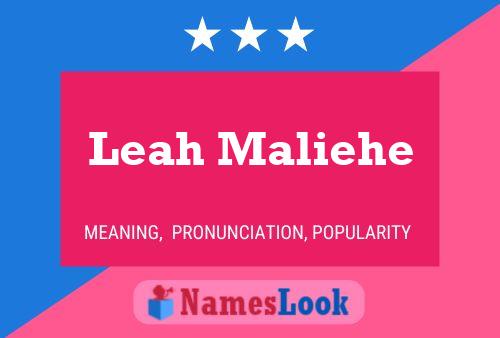 ملصق اسم Leah Maliehe