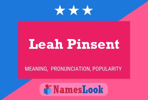 ملصق اسم Leah Pinsent