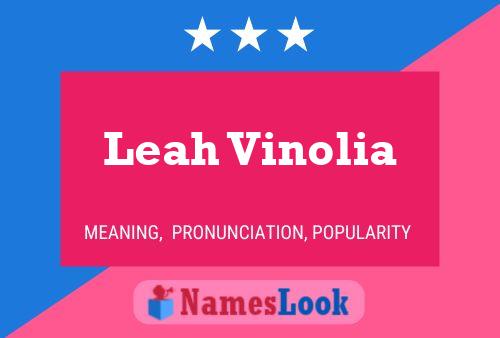 ملصق اسم Leah Vinolia