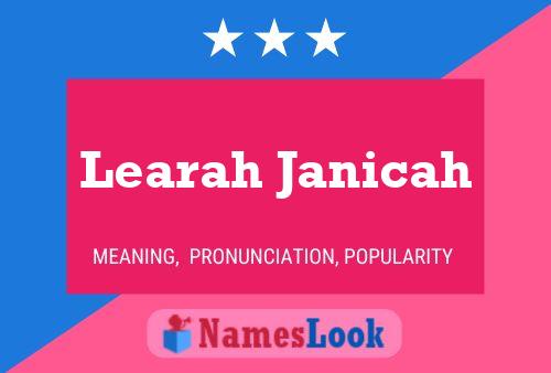 ملصق اسم Learah Janicah