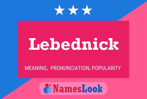 ملصق اسم Lebednick