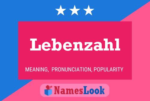 ملصق اسم Lebenzahl