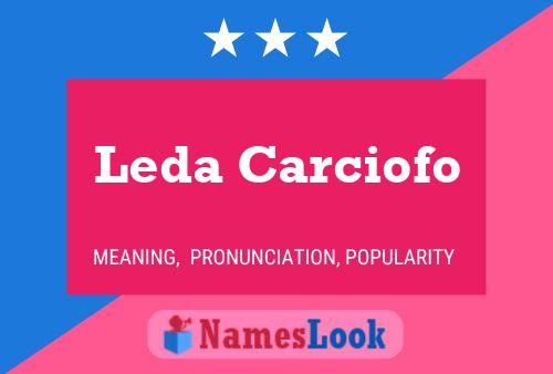 ملصق اسم Leda Carciofo