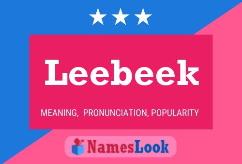 ملصق اسم Leebeek