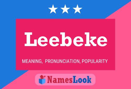 ملصق اسم Leebeke