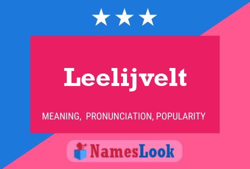 ملصق اسم Leelijvelt