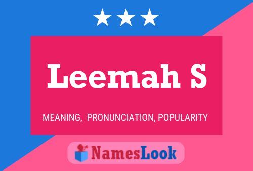 ملصق اسم Leemah S