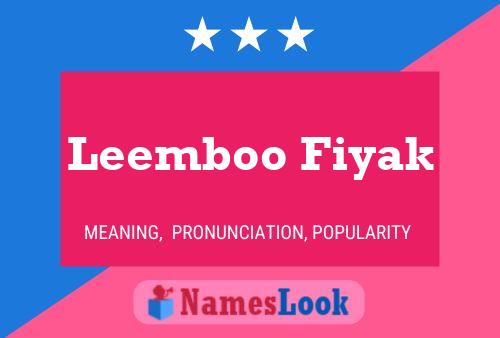 ملصق اسم Leemboo Fiyak