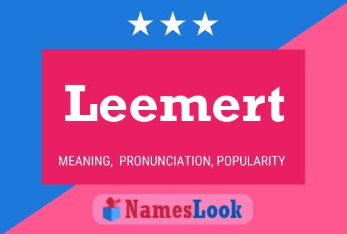 ملصق اسم Leemert