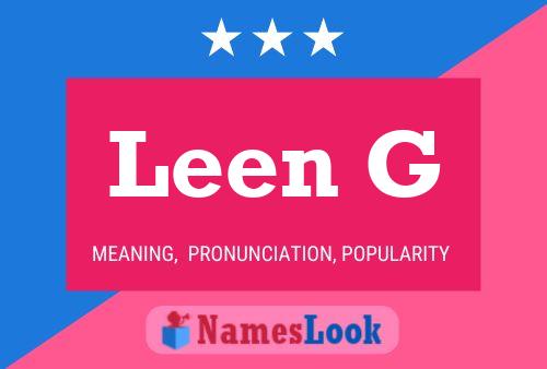 ملصق اسم Leen G