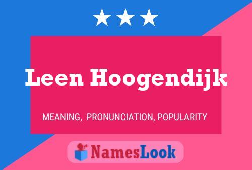 ملصق اسم Leen Hoogendijk