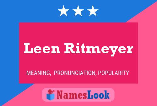 ملصق اسم Leen Ritmeyer