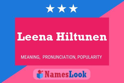 ملصق اسم Leena Hiltunen