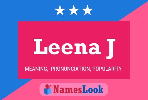 ملصق اسم Leena J