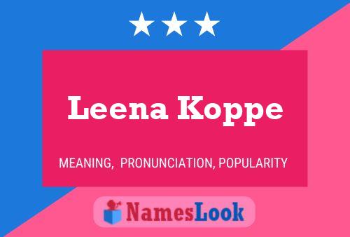 ملصق اسم Leena Koppe