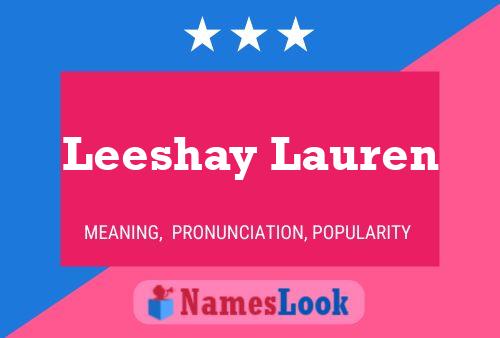 ملصق اسم Leeshay Lauren