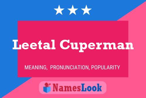 ملصق اسم Leetal Cuperman