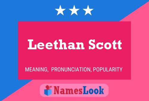 ملصق اسم Leethan Scott