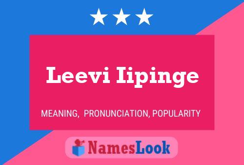 ملصق اسم Leevi Iipinge