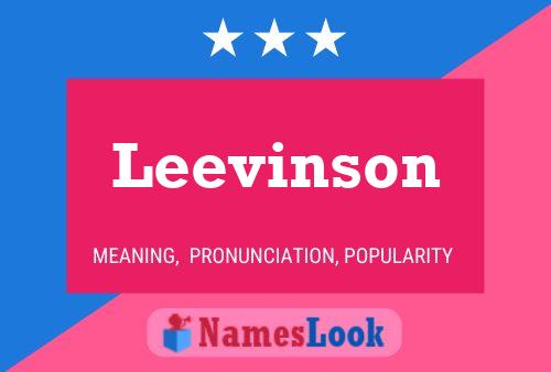 ملصق اسم Leevinson